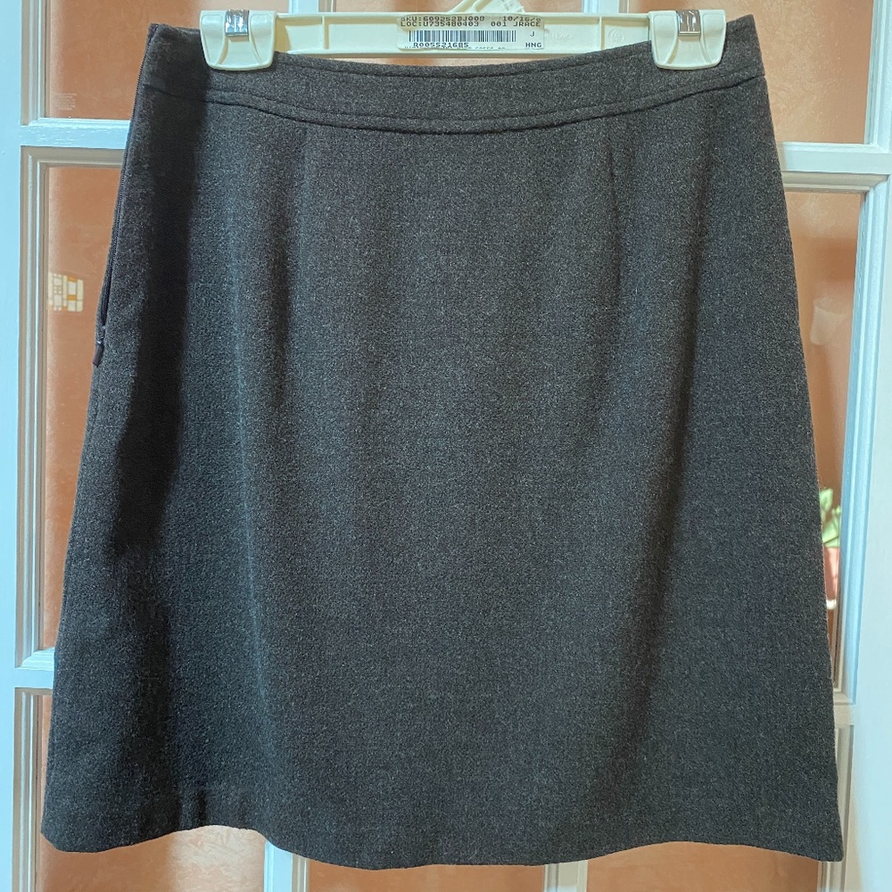 J Jill Wool Blend Stretch Knee Length Skirt sz 8